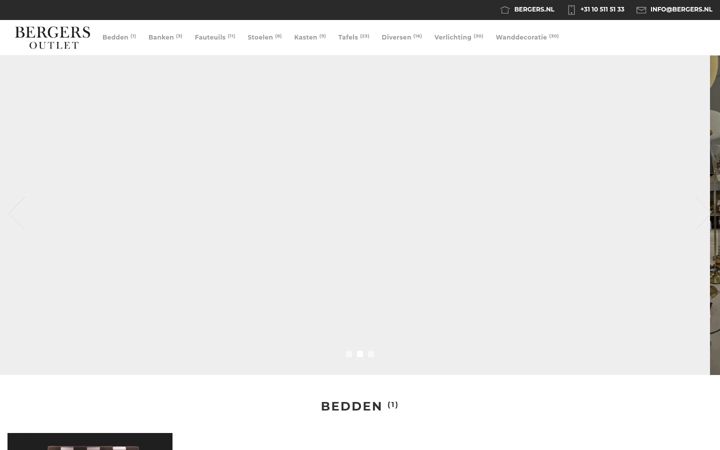 Screenshot of bergersoutlet.nl