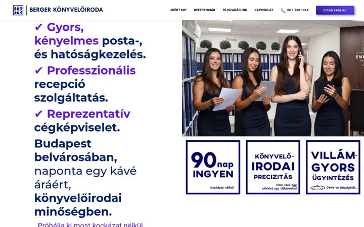 Screenshot of bergerszekhely.hu