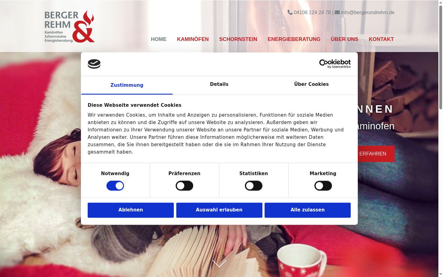 Captură de ecran a bannerului de consimțământ afișat înainte de orice interacțiune