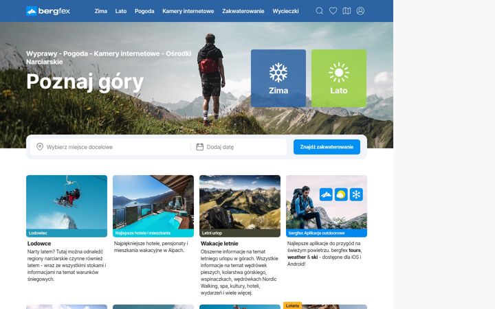 Screenshot of bergfex.pl