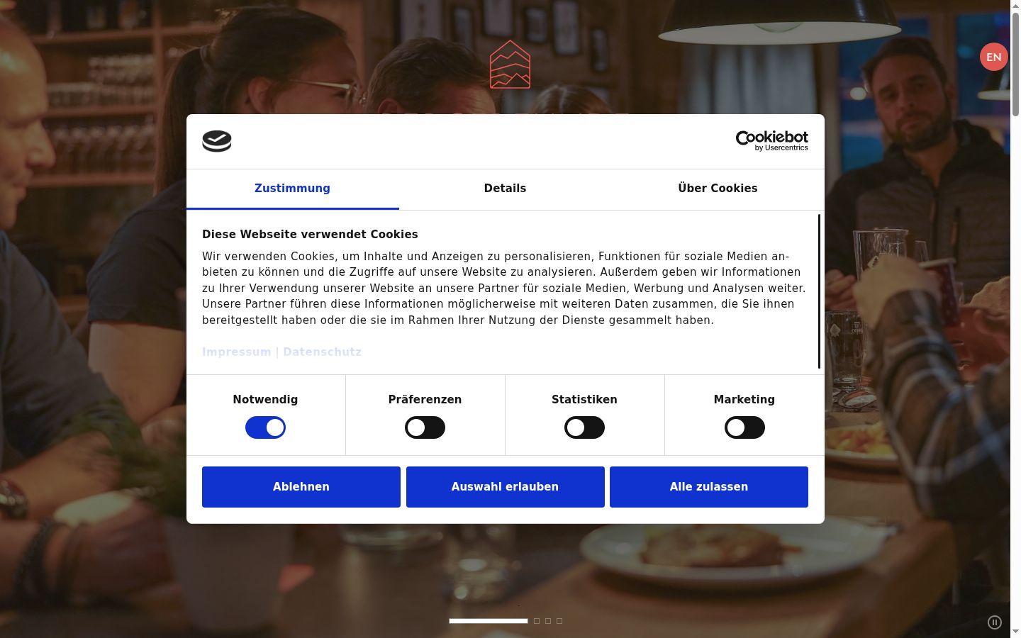 Sutikimo reklamjuostės, rodytos prieš bet kokią sąveiką, ekrano kopija