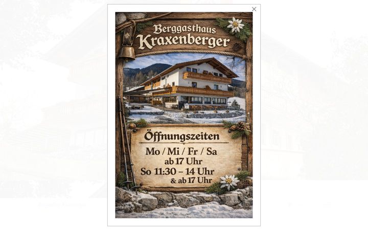 Zrzut ekranu berggasthaus-kraxenberger.de
