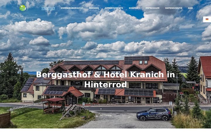Zrzut ekranu berggasthof-kranich.de