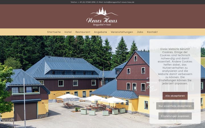 Zrzut ekranu berggasthof-neues-haus.de