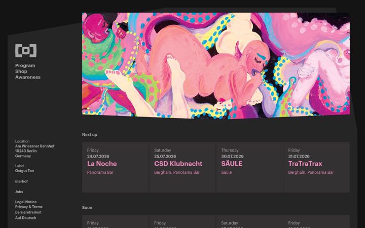 Screenshot of berghain.berlin