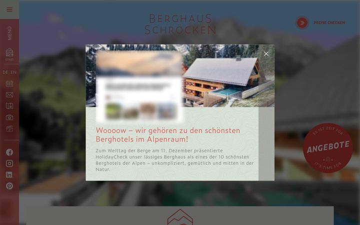 Screenshot of berghaus-schroecken.at