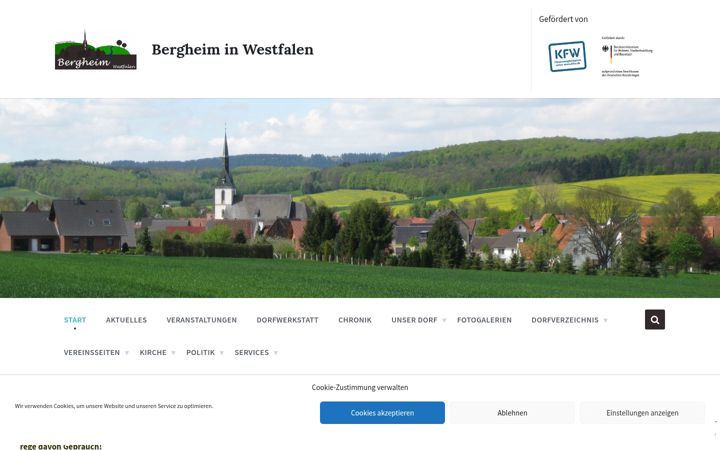 Screenshot stránky bergheim-westfalen.de