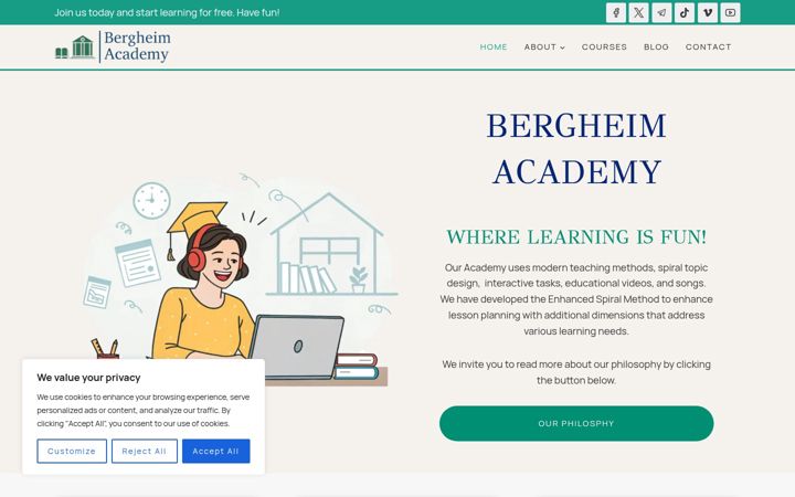 Screenshot of bergheim.academy