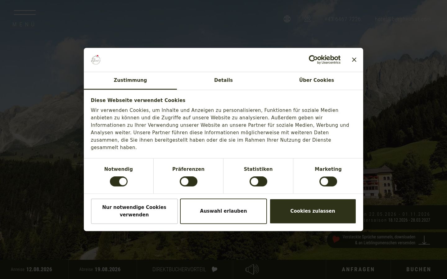 Screenshot tal-banner tal-kunsens muri qabel kwalunkwe interazzjoni