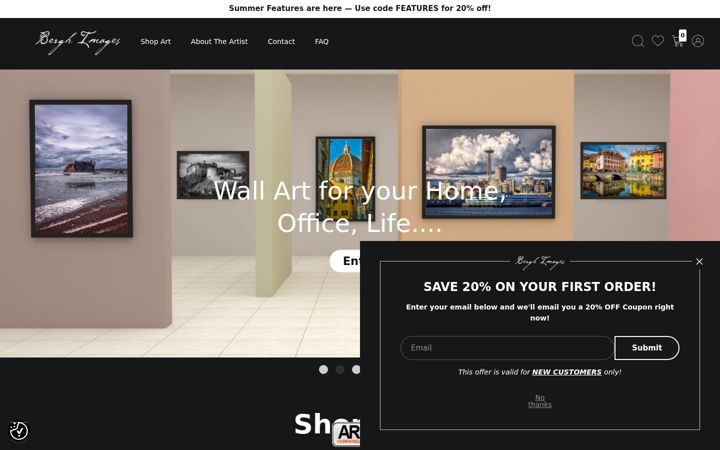 Screenshot of berghimages.com