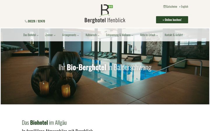 Zrzut ekranu berghotel-ifenblick.de