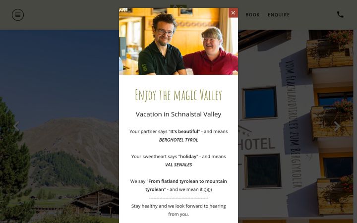Screenshot of berghoteltyrol.com