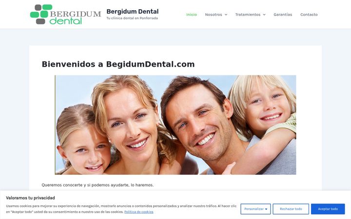 Screenshot of bergidumdental.com