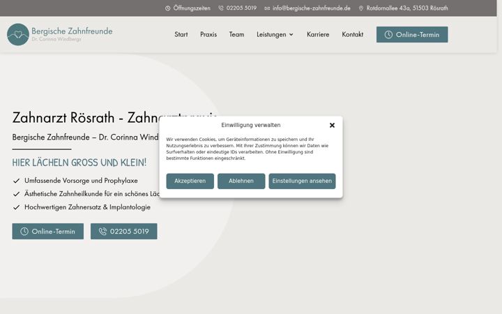 Screenshot of bergische-zahnfreunde.de