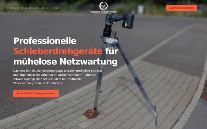 Screenshot of bergischeantriebstechnik.de
