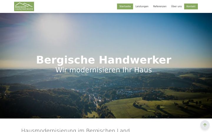 Skärmbild av bergischehandwerker.de