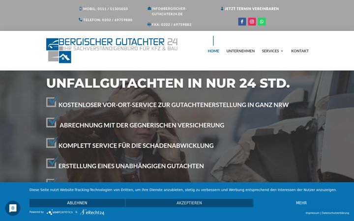 Screenshot of bergischer-gutachter24.de