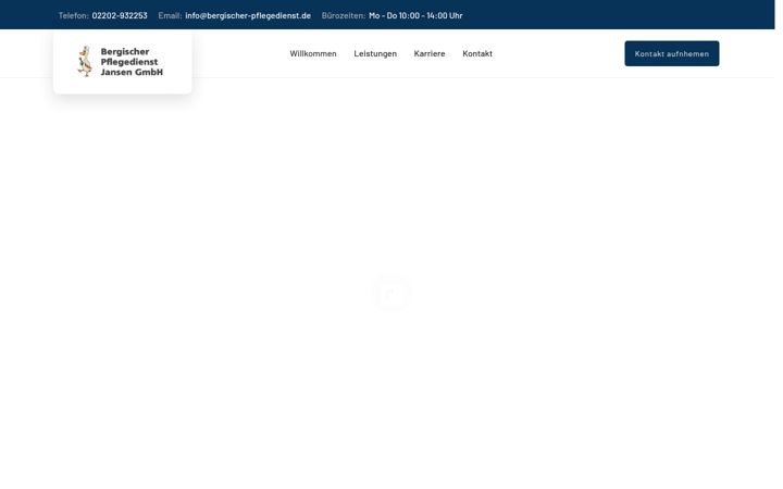 Screenshot of bergischer-pflegedienst.de
