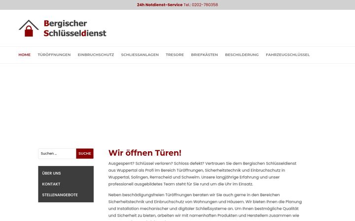 Screenshot of bergischer-schluesseldienst.de