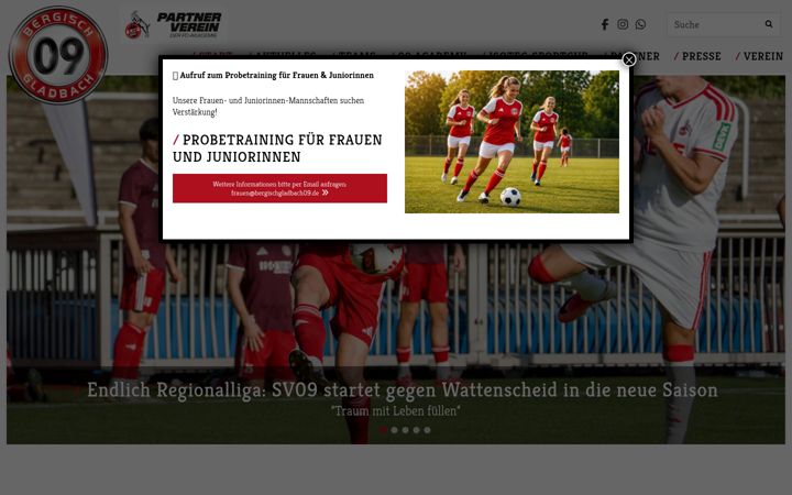 Skärmbild av bergischgladbach09.de