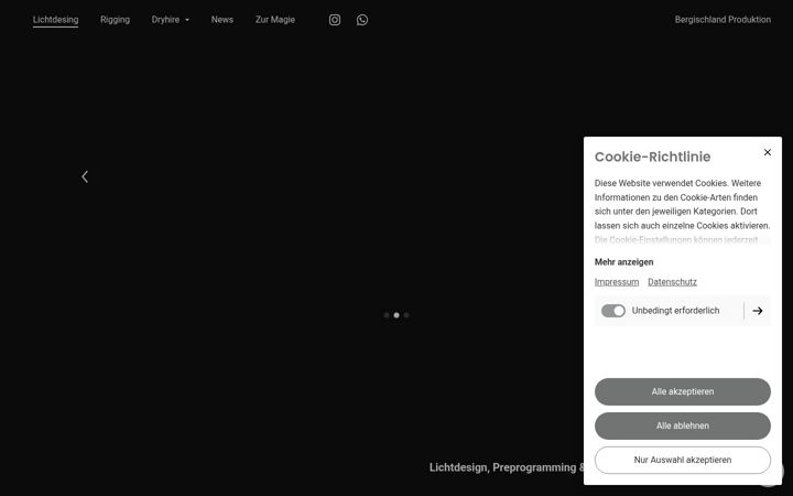 Screenshot of bergischlandproduktion.de