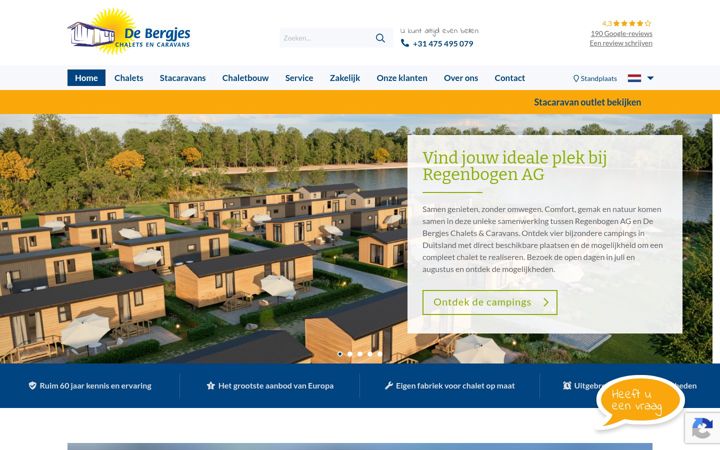 Screenshot of bergjes.be