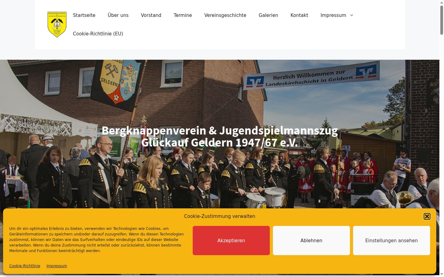 Snímek obrazovky baneru souhlasu zobrazeného před jakoukoli interakcí