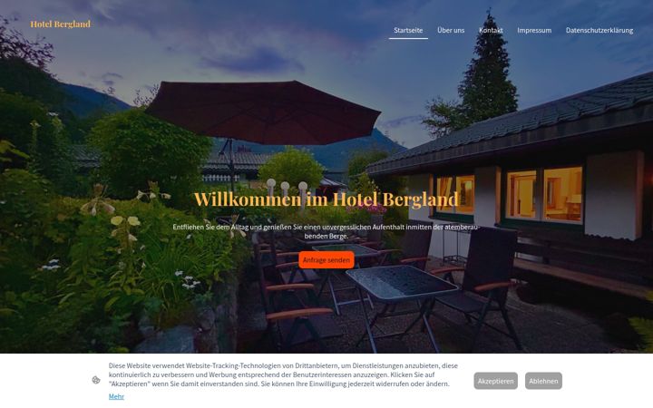 Screenshot of bergland-hotel.de