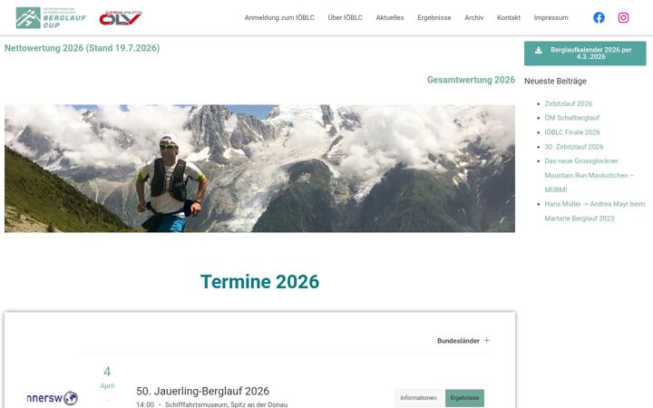 Screenshot of berglaufcup.at