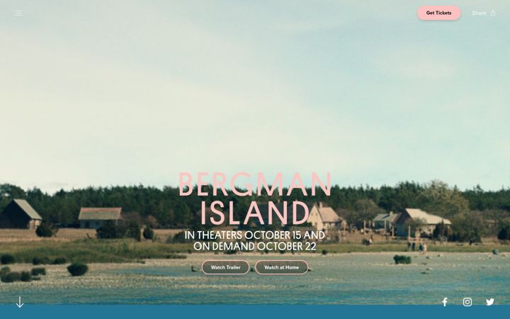 Screenshot of bergmanisland.movie