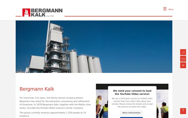 Screenshot of bergmann-kalk.com