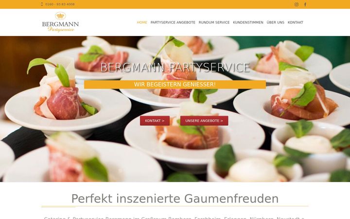Screenshot of bergmann-partyservice.de