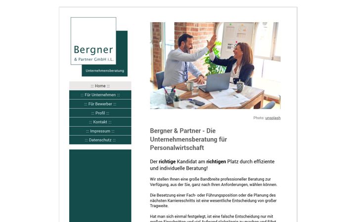 Screenshot of bergner-gmbh.de