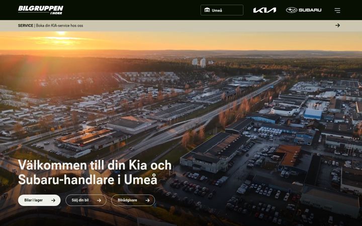 Screenshot of bergnersbil.se