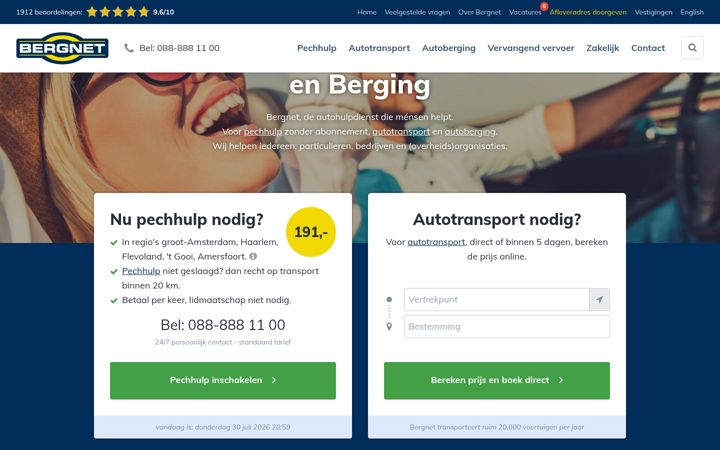 Screenshot of bergnet.nl