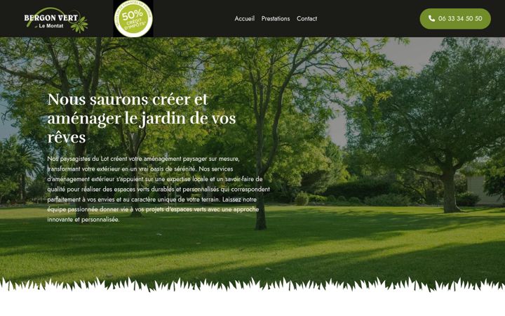 Screenshot of bergonvert.fr