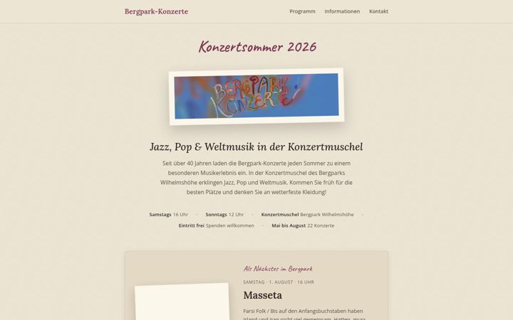 Screenshot of bergpark-konzerte.de