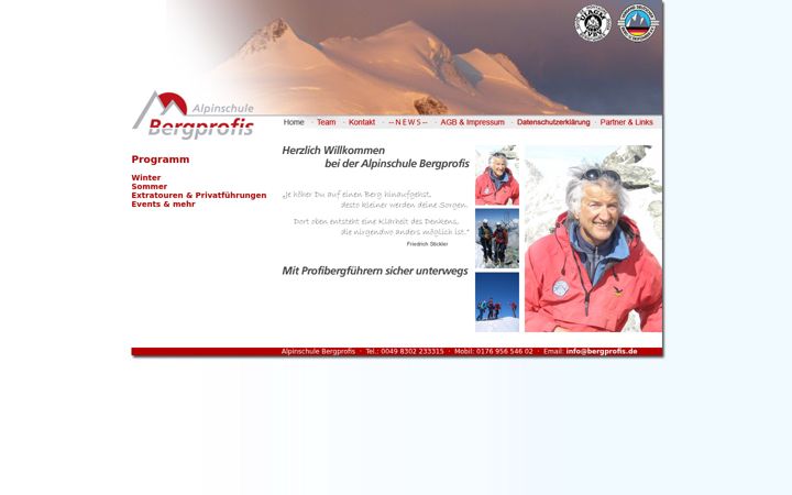 Screenshot of bergprofis.de