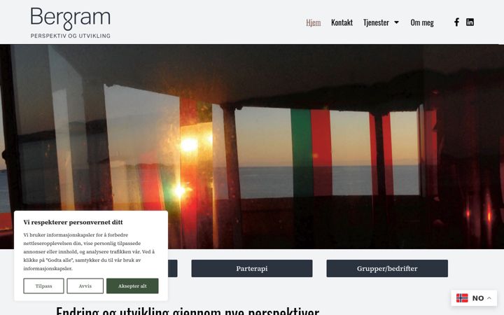 Screenshot of bergram.no