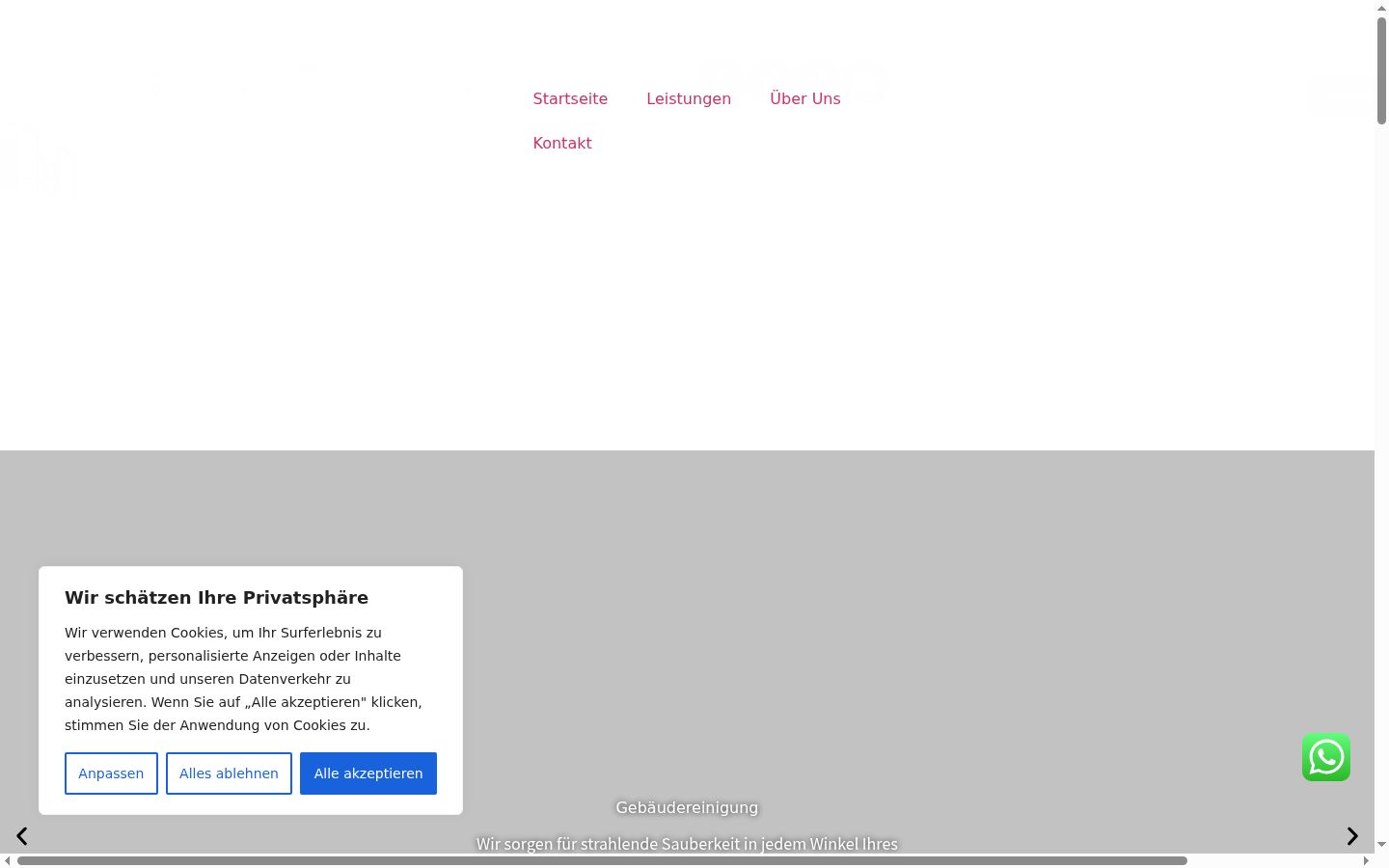 Screenshot van de toestemmingsbanner zoals getoond vóór enige interactie