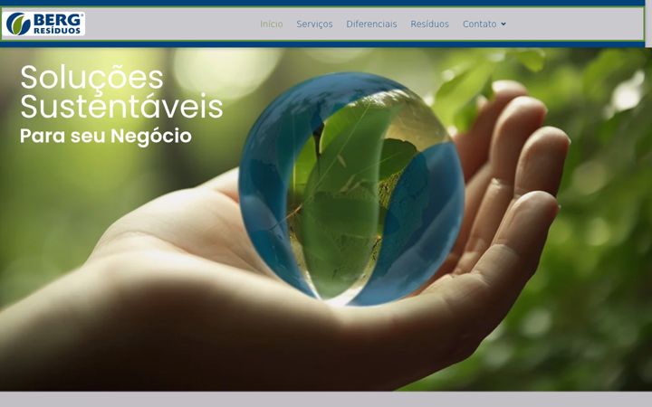 Screenshot of bergresiduos.com.br