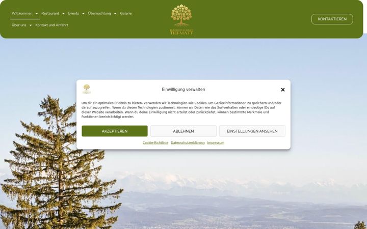 Screenshot of bergrestaurant-tiefmatt.ch