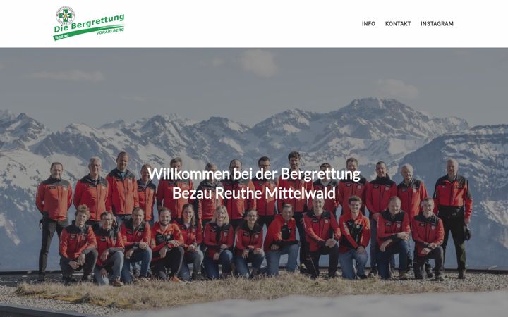 Screenshot of bergrettung-bezau.at