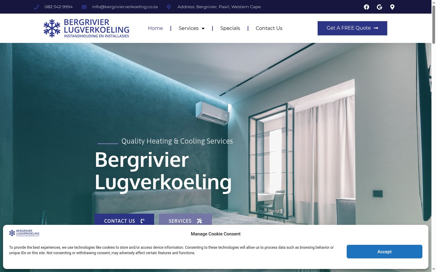 Screenshot des Einwilligungsbanners vor jeglicher Interaktion