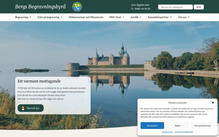 Screenshot of bergsbegravningsbyra.se