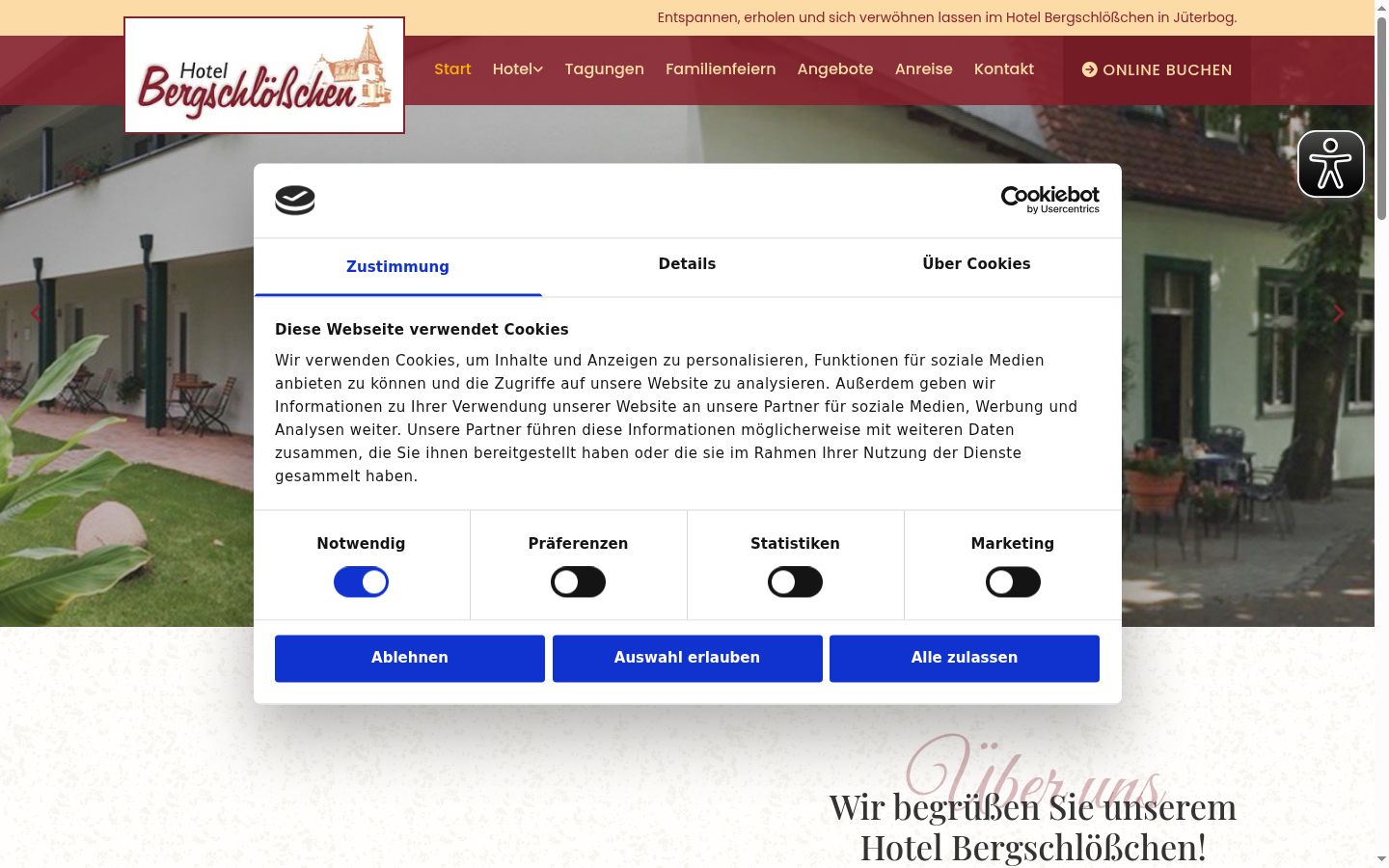Screenshot tal-banner tal-kunsens muri qabel kwalunkwe interazzjoni