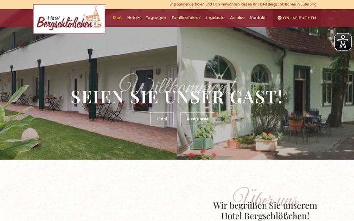 Screenshot of bergschloesschen-jueterbog.de