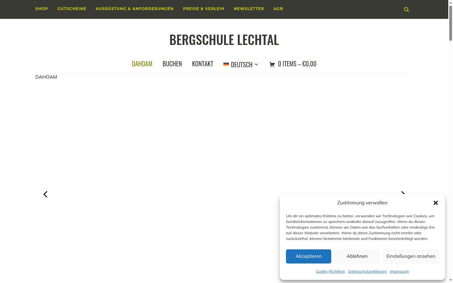 Screenshot van de toestemmingsbanner zoals getoond vóór enige interactie