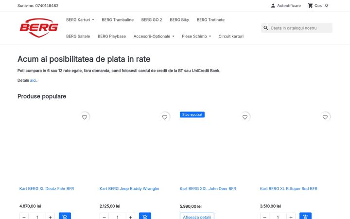 Screenshot of bergshop.ro