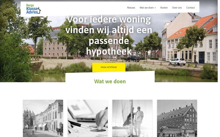 Screenshot of bergsklasseadvies.nl